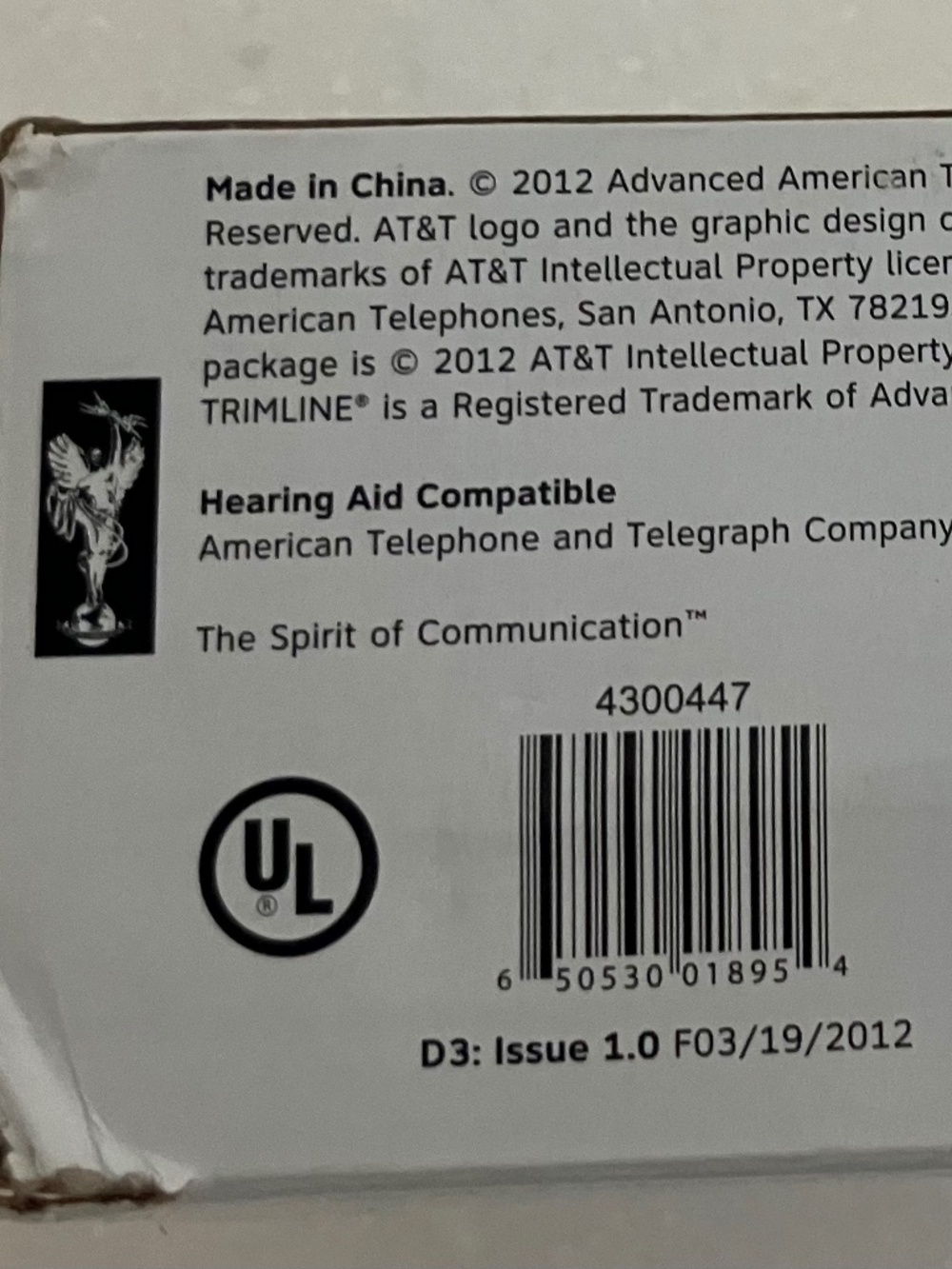 New in Box - AT+T Trimline Telephone w/ caller ID #TR1909 - Picture 3 of 5